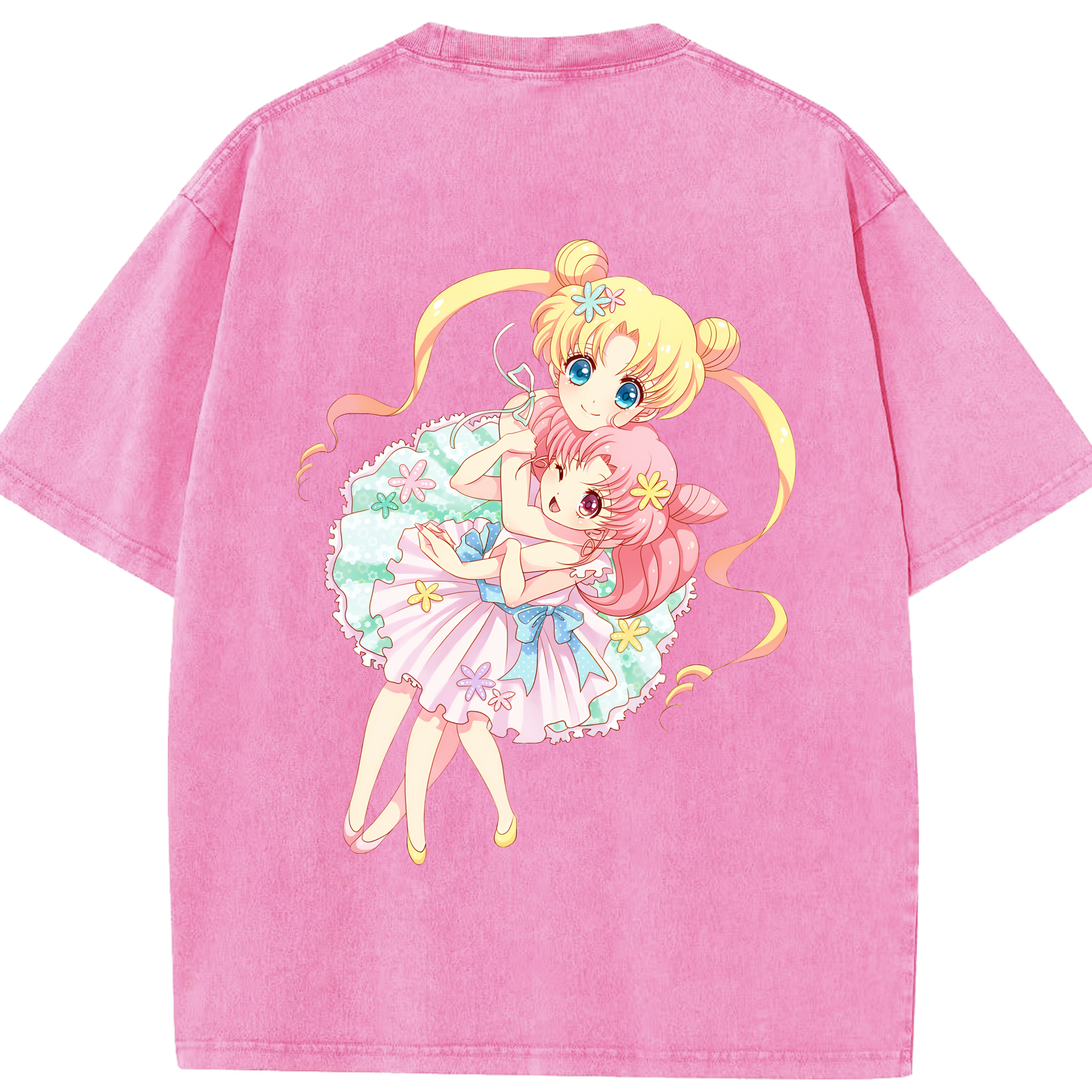 （画像用） 美少女戦士セーラームーン 愛野 美奈子 あいの みなこ Sailor Moon Aino Minako 綿100% ヴィンテージ風 半袖Tシャツ（背面プリント）